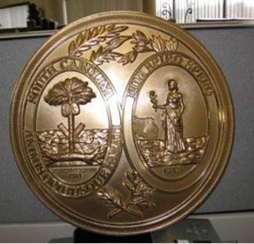 South Carolina Seal Golden Bronze Ox