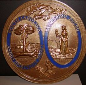 South Carolina Seal Golden Bronze Ox with Rim Color