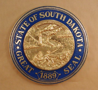 South Dakota Seal Bronze Ox with Rim Color