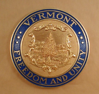 Vermont Seal Bronze Ox with Rim Color