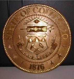 Colorado Seal with golden bronze ox