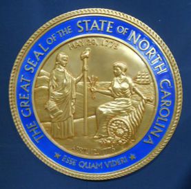 North Carolina Seal with rim color