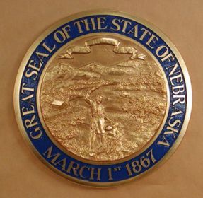 Nebraska Seal with rim color