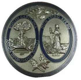 South Carolina Seal Silver Ox with Rim Color