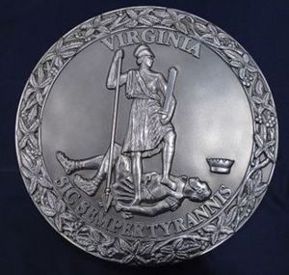 Virginia Seal 15" Butyrate Silver Ox Wall Seal